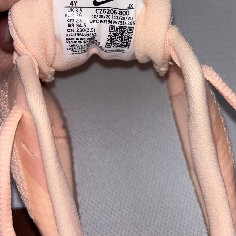 Nike Revolution 5 Peach Blue Iridescent Kids Running Shoes Sneakers Girl Size 4Y - Picture 5 of 8